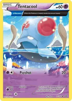 Tentacool (Alpha) 71/160 XY Primal Clash Pokemon NM - Image 1