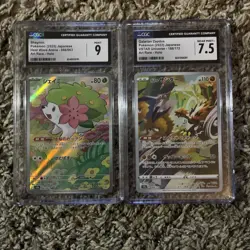 Pokemon TCG Graded Slab Lot Of 2 CGC Mint Japenese + Free Pokemon Pack - Image 1