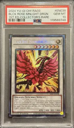 2024 PSA 10 YUGIOH RA03 COLLECTORS RARE BLACK ROSE MOONLIGHT DRAGON 🥀 - Image 1