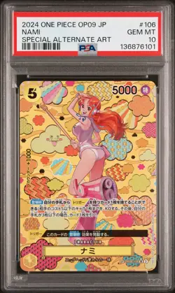 2024 ONE PIECE JPN EMPERORS IN THE NEW WORLD SPECIAL ALT ART #106 NAMI PSA 10 - Image 1