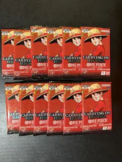 12 Sealed Booster Packs Of One Piece OP13 Carrying On His Will English TCG - Image 1
