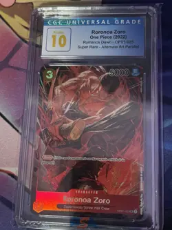 2022 ONE PIECE ROMANCE DAWN #OP01-025 RORONOA ZORO CGC 10 PRISTINE - Image 1