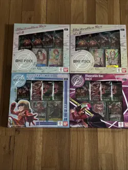 One Piece TCG Illustration Box Vol.1-4 Bundle,English Version Factory Sealed New - Image 1