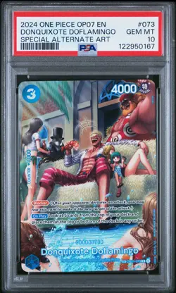 2024 ONE PIECE 500 YEARS IN THE FUTURE SPECIAL AA DONQUIXOTE DOFLAMINGO PSA 10 - Image 1