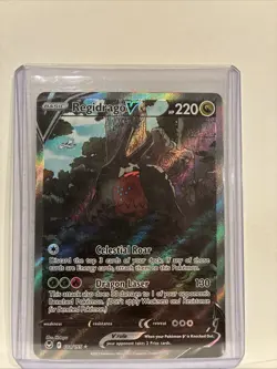 Regidrago V Alternate Art 184/195 Sword & Shield Silver Tempest Pokemon Card - Image 2