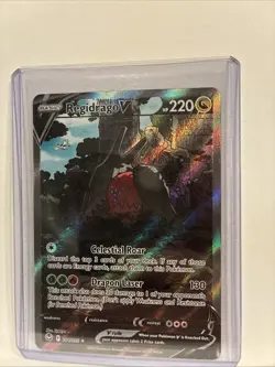 Regidrago V Alternate Art 184/195 Sword & Shield Silver Tempest Pokemon Card - Image 3
