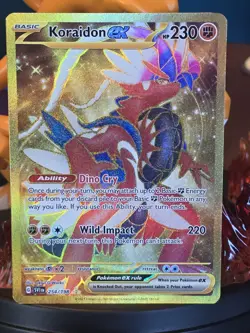Pokemon TCG Scarlet & Violet Koraidon EX 254/198 Holo Card NM Condition - Image 1