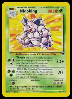 Pokemon Card - Nidoking Legendary Collection 31/110 Rare - Image 1