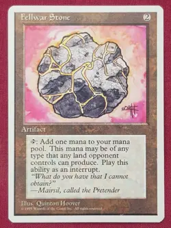 Magic The Gathering 4TH EDITION FELLWAR STONE artifact card MTG FOURTH - Image 1