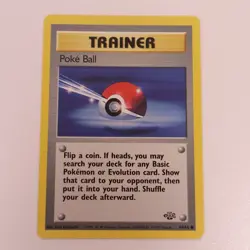 Poke Ball 64/64 - Common Jungle Set Trainer - WOTC Pokemon Card TCG NM - Image 1