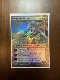 Magic: The Gathering Miku Divine Diva 1585 Mythic Foil Secret Lair Card - Image 1