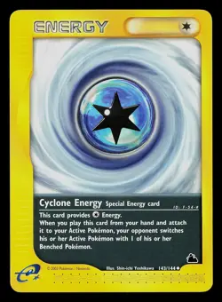 Pokemon Card - Cyclone Energy Skyridge 143/144 Uncommon Non-Holo - Image 1
