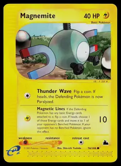 Pokemon Card - Magnemite Skyridge 76/144 Common - Image 1
