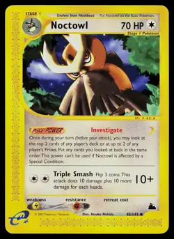 Pokemon Card - Noctowl Skyridge 40/144 Uncommon - Image 1