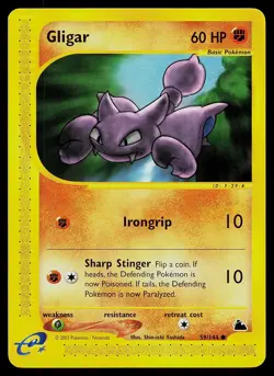 Pokemon Card - Gligar Skyridge 59/144 Common - Image 1