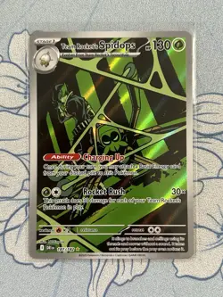 Pokemon TCG Team Rockets Spidops Card 187/182 Destined Rivals NM Condition - Image 1