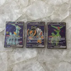 Lot of 3 Pokemon cards Temporal Forces Iron Boulder, Iron Leaves, Iron Crown SR - Image 1