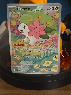 Pokemon TCG Shaymin Holo Card Illustration Rare, 185/182, Destined Rivals Series - Image 1
