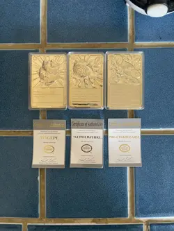 Pokemon 23K Gold Plated Cards w/ Pokeballs + COAs - Charizard, Poliwhirl, Togepi - Image 3