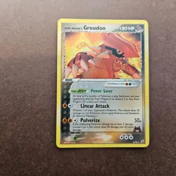 Team Magma's Groudon 9/95 Pokemon Team Magma vs Team Aqua Regular Rare Card - LP - Image 1