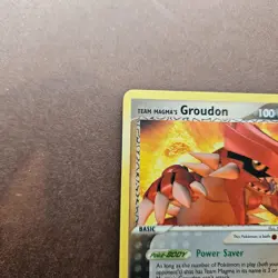 Team Magma's Groudon 9/95 Pokemon Team Magma vs Team Aqua Regular Rare Card - LP - Image 2