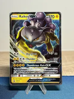 Raikou GX SM121 Promo Holo Ultra Rare Pokemon Card Sun & Moon - Image 1