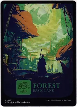 MTG The Lost Caverns of Ixalan Full Art Forest Foil (Common) - Image 2