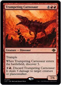 MTG Lost Caverns of Ixalan Trumpeting Carnosaur (Rare) - Image 1