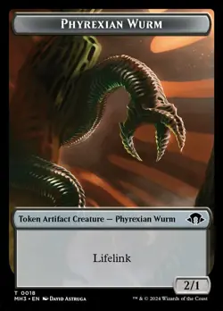 Phyrexian Wurm Token (0018) Light Play, English Magic the Gathering MTG Modern H - Image 1