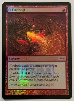 Magic the Gathering Foil DCI Arena Promo Firebolt - Image 1