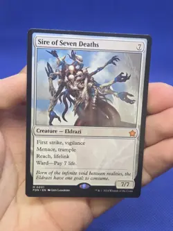 Magic the Gathering Foundations Sire of Seven Deaths 0001 Regular Mythic LP - Image 2