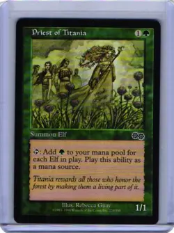 Priest Of Titania - Magic The Gathering - Urza's Saga LP - Image 1