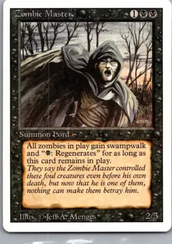 Zombie Master MTG Revised Rare Black Creature - Image 1