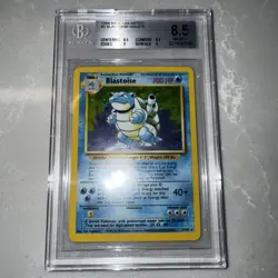 Pokemon Base Set Rare Holo Blastoise 2/102 - BGS 8.5 NM Mint+ (9.0 Subgrade) - Image 1
