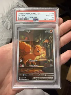 2025 Pokemon Mega Evolution Vulpix Illustration Rare #138 PSA 10 - Image 1