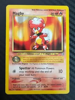 Pokemon TCG Magby Neo Genesis 23/111 Regular Rare Unlimited DMG - Image 1