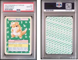 PSA 10 Pokemon Card Japanese Topsun Green Back #27 Sandshrew Gem Mint 1997 - Image 3