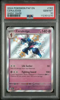 2024 Pokemon PAF EN-Paldean Fates Shiny Rare 162 Ceruledge PSA 10 GEM MINT - Image 1