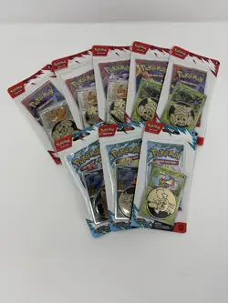 8 Pokemon Destined Rivals Blister Coin Pack - LOT OF 8 Blisters - Image 1