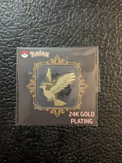 Pidgeot 24k Gold Plated Pokemon Sticker Korean Striking Popping Candy - Image 1