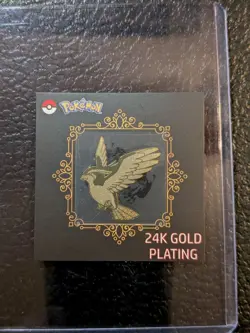 Pidgeot 24k Gold Plated Pokemon Sticker Korean Striking Popping Candy - Image 2