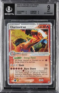 2004 POKEMON EX FIRE RED LEAF GREEN, HOLO #105/112 CHARIZARD EX BGS 9 - Image 1