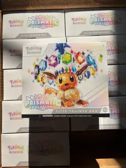 LOT of 10 Sealed Pokemon TCG Prismatic Evolutions Elite Trainer Boxes ETBs! - Image 1