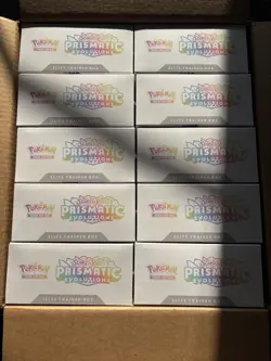 LOT of 10 Sealed Pokemon TCG Prismatic Evolutions Elite Trainer Boxes ETBs! - Image 3