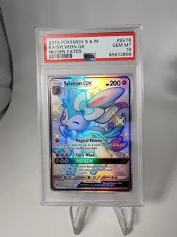 Pokemon Sylveon GX Hidden Fates Full Art #SV76 PSA 10 Gem Mint - Image 1