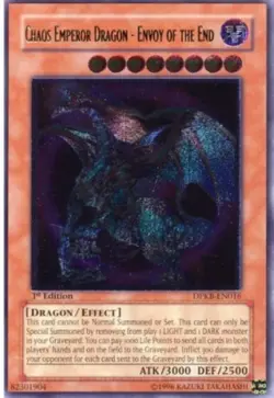 Moderately Played Chaos Emperor Dragon - Envoy of the End - DPKB-EN016 - Ultimat - Image 1