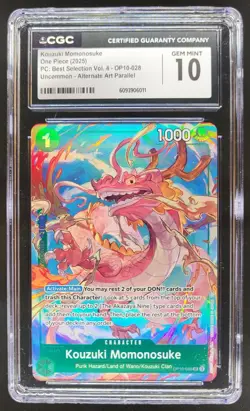 2025 ONE PIECE CCG KOUZUKI MOMONSUKE ALT ART OP10-028 CGC 10 PT - Image 1