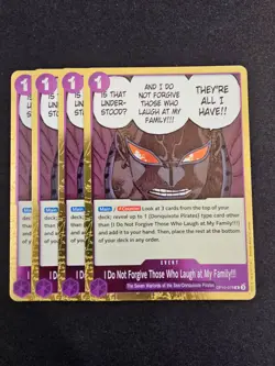 4x OP10-078 I Do Not Forgive...Event R Playset - One Piece TCG - Royal Blood Eng - Image 1