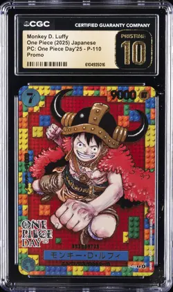 2025 ONE PIECE JPN PC: ONE PIECE DAY '25 - PROMO MONKEY D LUFFY CGC 10 PRISTINE - Image 1