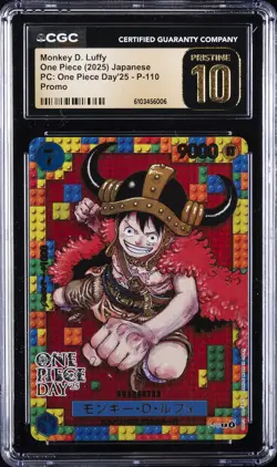 2025 ONE PIECE JPN PC: ONE PIECE DAY '25 PROMO MONKEY D. LUFFY CGC 10 PRISTINE - Image 1